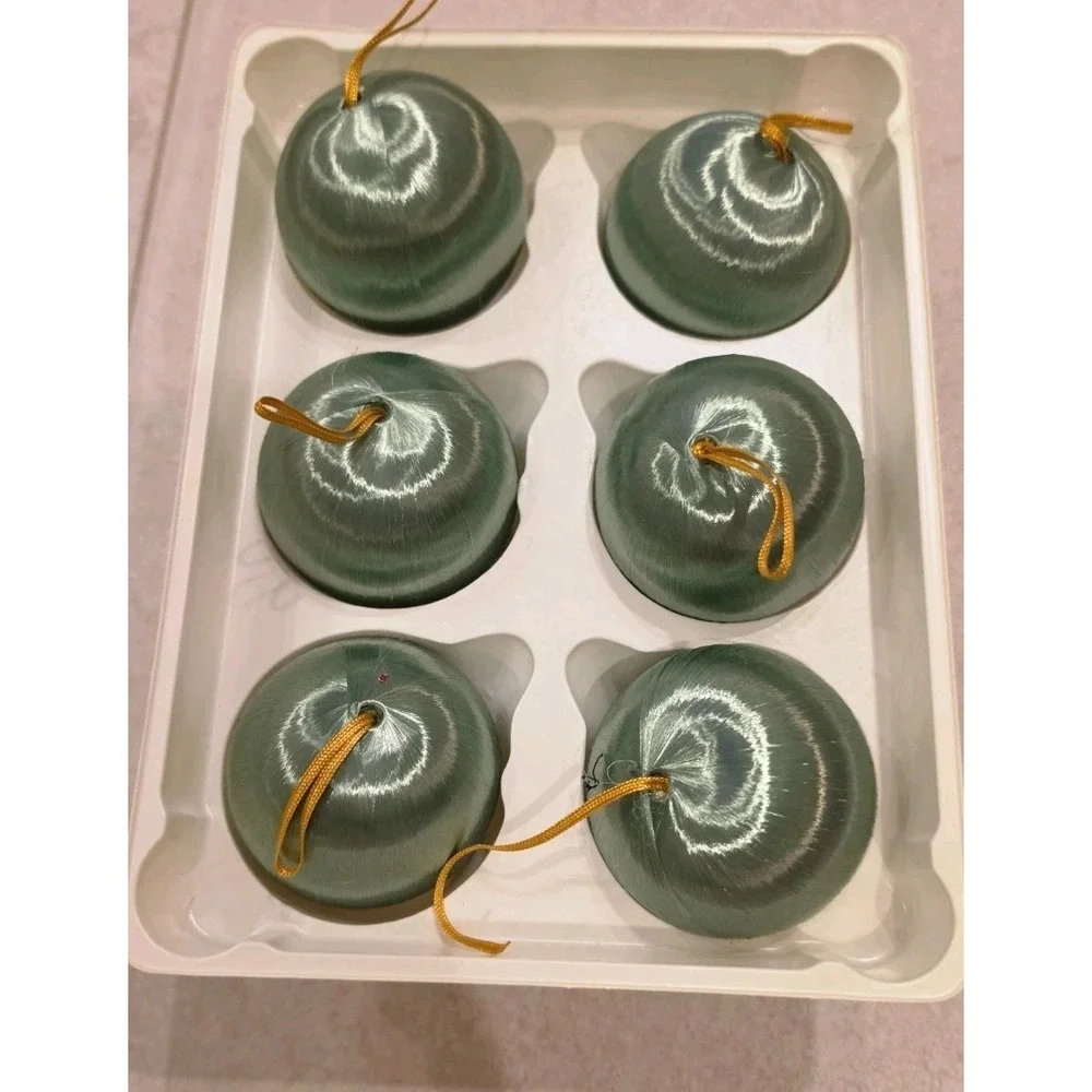 Lot 3 VTG Rauch Victoria‎ Coll Silk Wrap Swirl Christmas Ornaments Grandmacore
